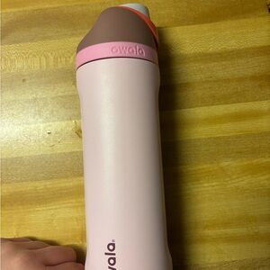 Owala Pink and Brown Water Bottle